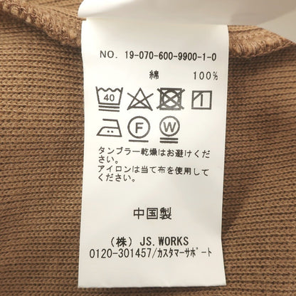 [Used] JOURNAL STANDARD Cotton Crew Neck Pocket Long Sleeve T-Shirt Brown [L] [Condition Rank B] [Men&