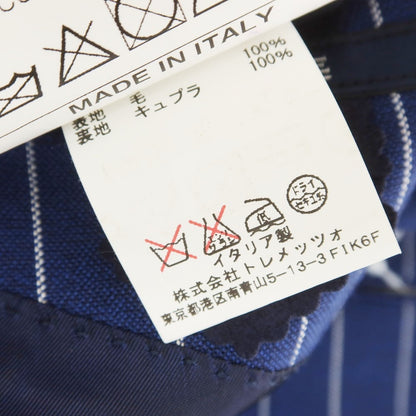【中古】タリアトーレ TAGLIATORE ウール ストライプ 2つボタンスーツ ダークブルーxホワイト【 48 】【 状態ランクD 】【 メンズ 】