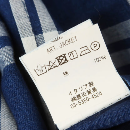 [Used] Giannetto cotton check casual jacket, light navy x white [50] [Condition rank B] [Men&