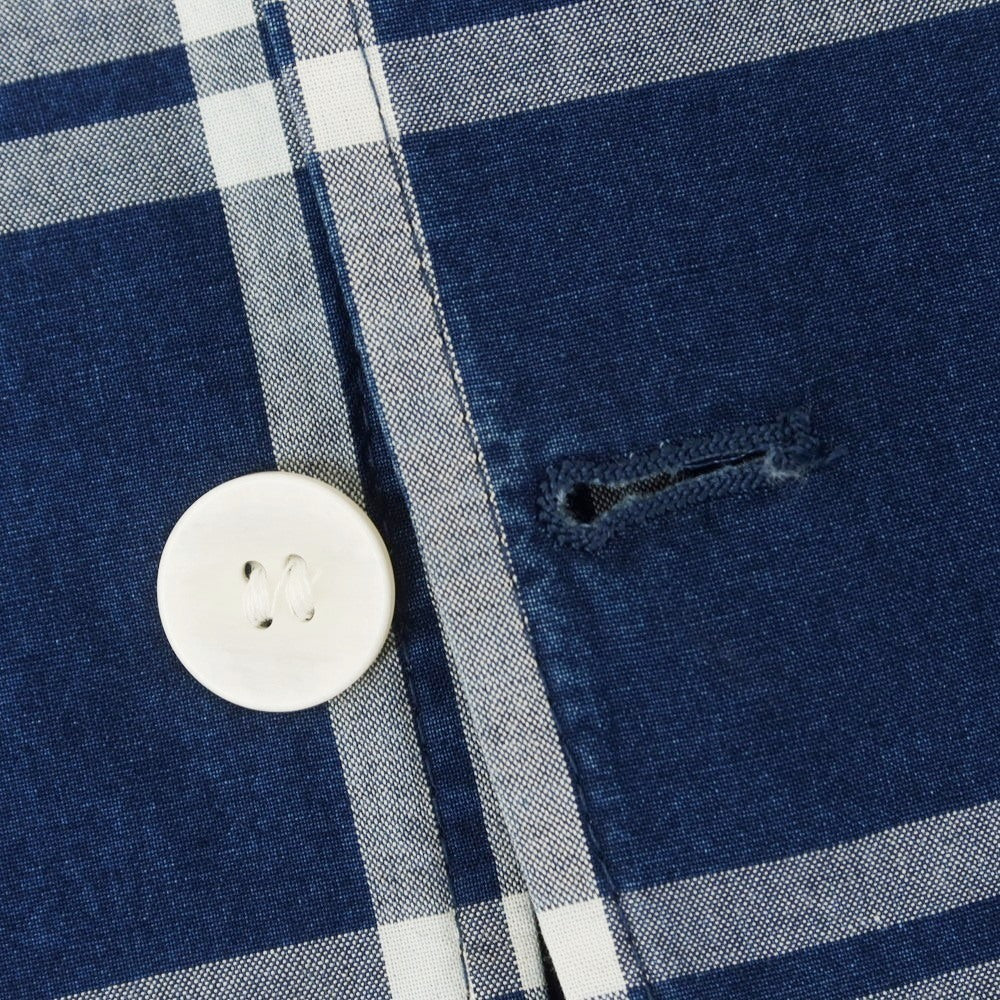 [Used] Giannetto cotton check casual jacket, light navy x white [50] [Condition rank B] [Men&