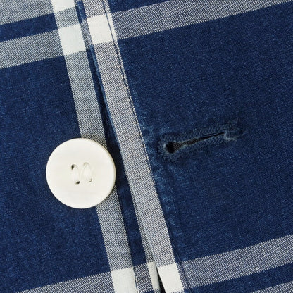 [Used] Giannetto cotton check casual jacket, light navy x white [50] [Condition rank B] [Men&