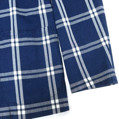 [Used] Giannetto cotton check casual jacket, light navy x white [50] [Condition rank B] [Men&