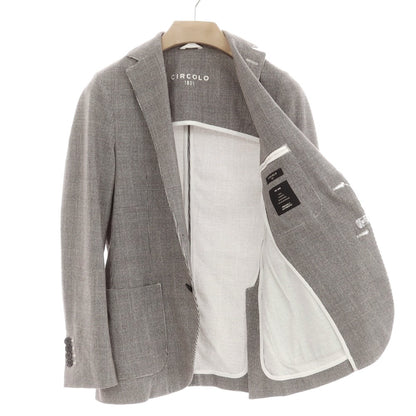 [Used] CIRCOLO 1901 Jersey Cotton Casual Jacket White x Black [44] [Condition Rank B] [Men&