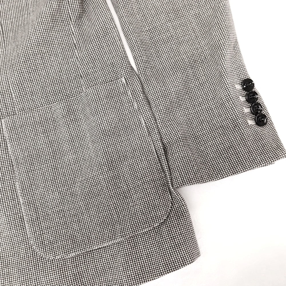 [Used] CIRCOLO 1901 Jersey Cotton Casual Jacket White x Black [44] [Condition Rank B] [Men&