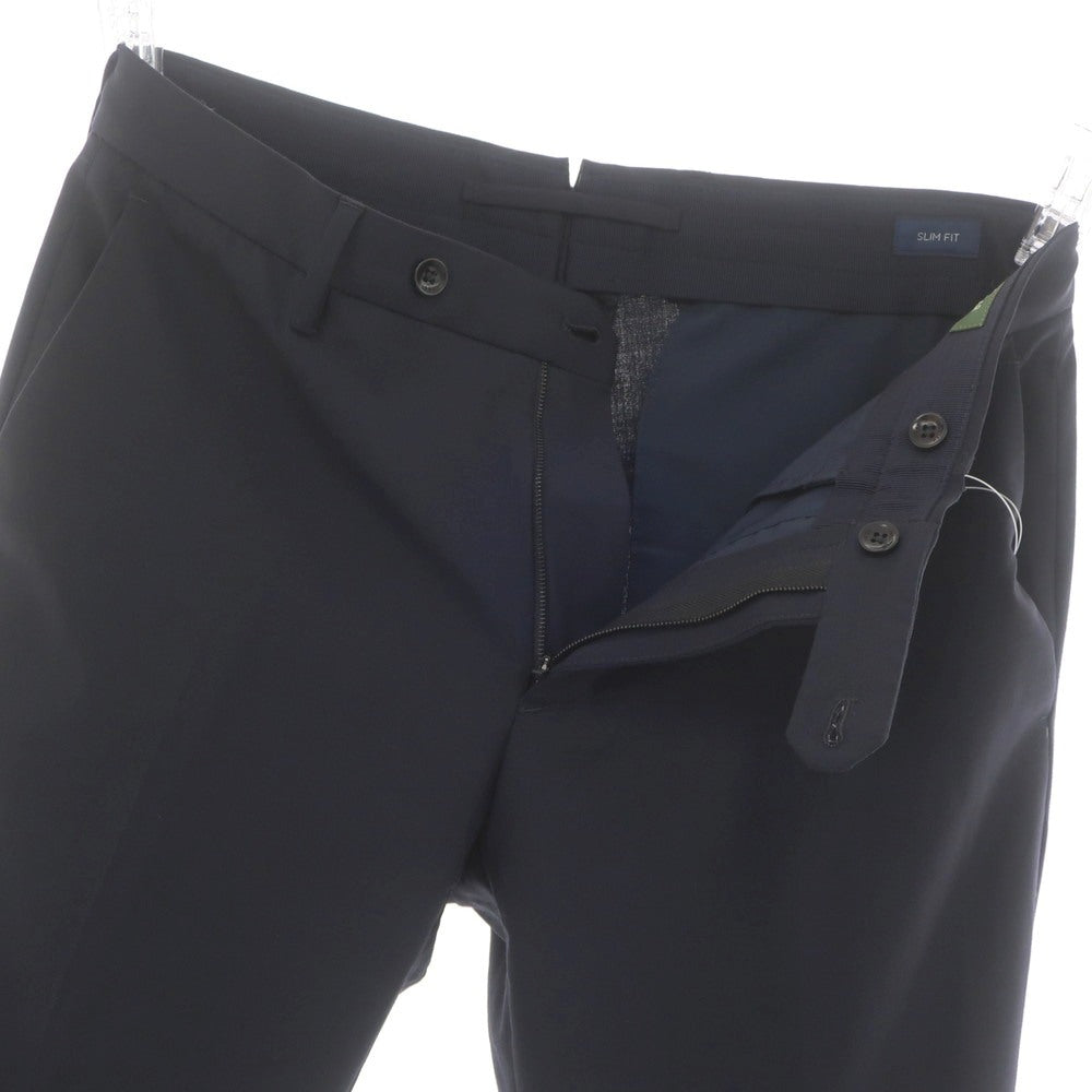 [Used] INCOTEX Stretch Polyester Wool Dress Slacks Pants Navy [46] [Condition Rank B] [Men&