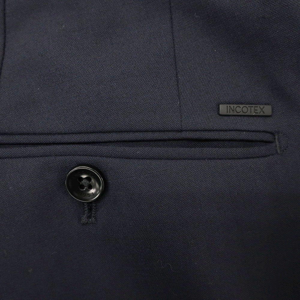 [Used] INCOTEX Stretch Polyester Wool Dress Slacks Pants Navy [46] [Condition Rank B] [Men&