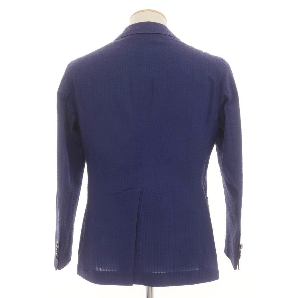 [Used] TAGLIATORE Seersucker Cotton Casual Jacket Navy Blue [42] [Condition Rank B] [Men&