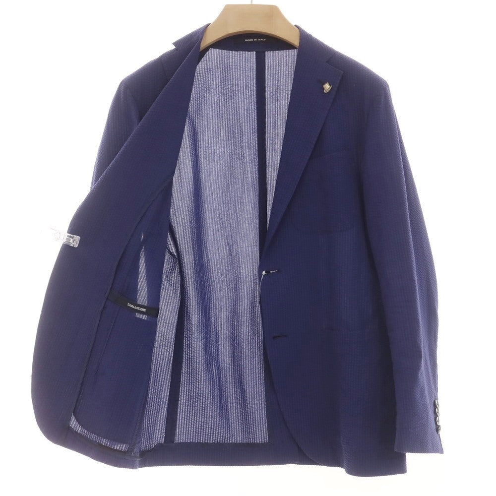 [Used] TAGLIATORE Seersucker Cotton Casual Jacket Navy Blue [42] [Condition Rank B] [Men&