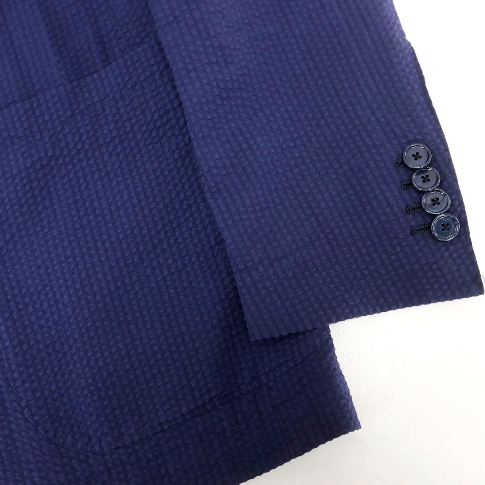 [Used] TAGLIATORE Seersucker Cotton Casual Jacket Navy Blue [42] [Condition Rank B] [Men&