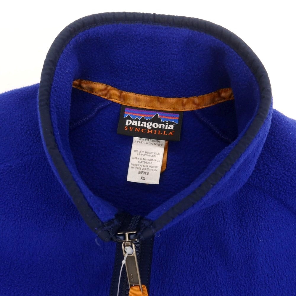 【中古】パタゴニア patagonia SYNCHILLA ポリエステル スタンドカラー ジップアップ フリースジャケット ブルー【サイズXS】【 状態ランクB 】【 メンズ 】 [DPD]