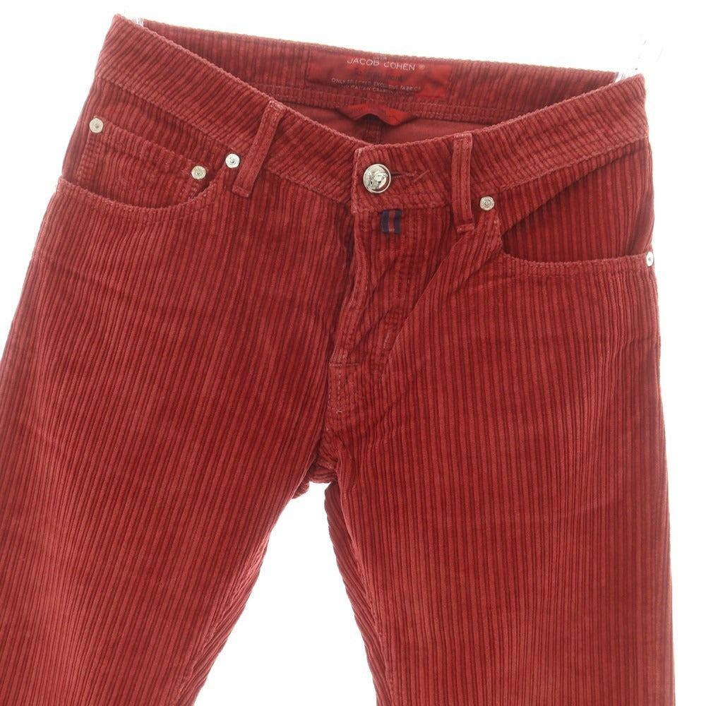 【中古】ヤコブコーエン JACOB COHEN J622 コットン 太畝 コーデュロイパンツ レッド【サイズ28】【 状態ランクB 】【 メンズ 】 [DPD]