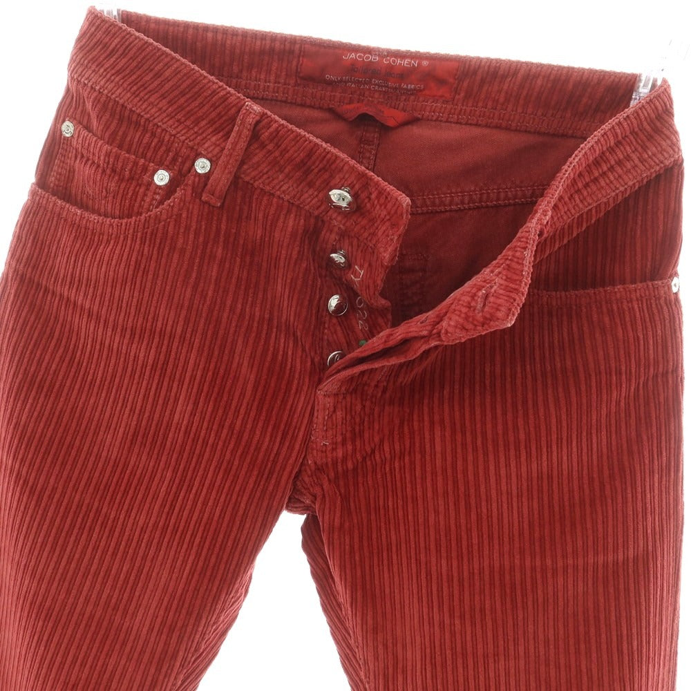 【中古】ヤコブコーエン JACOB COHEN J622 コットン 太畝 コーデュロイパンツ レッド【サイズ28】【 状態ランクB 】【 メンズ 】 [DPD]