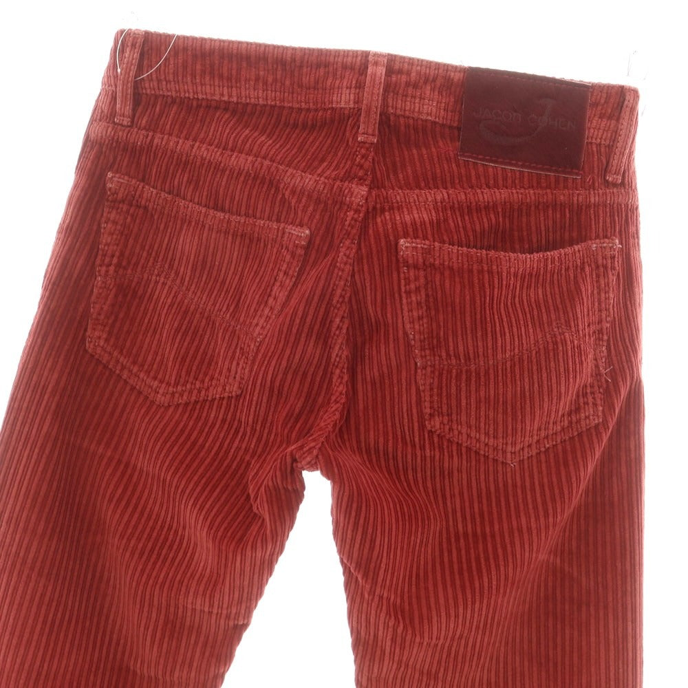 【中古】ヤコブコーエン JACOB COHEN J622 コットン 太畝 コーデュロイパンツ レッド【サイズ28】【 状態ランクB 】【 メンズ 】 [DPD]