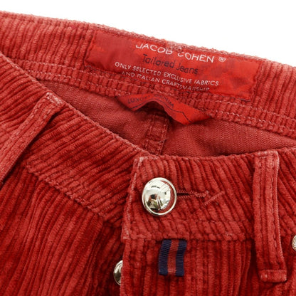 【中古】ヤコブコーエン JACOB COHEN J622 コットン 太畝 コーデュロイパンツ レッド【 28 】【 状態ランクB 】【 メンズ 】