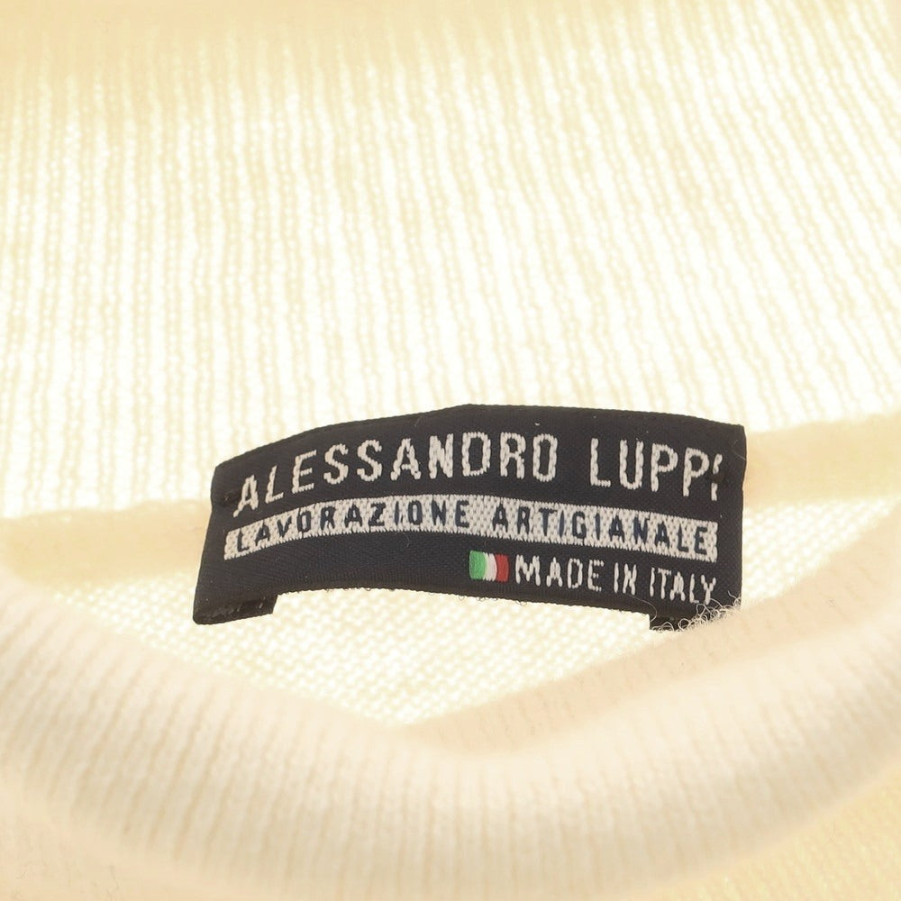 【中古】アレッサンドロルッピ Alessandro Luppi ウールカシミヤ タートルネック プルオーバーニット アイボリー【 50 】【 状態ランクB 】【 メンズ 】