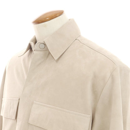 【中古】アルマ ARMA ゴートスキンスエード シャツブルゾン ライトベージュ【 46 】【 状態ランクB 】【 メンズ 】