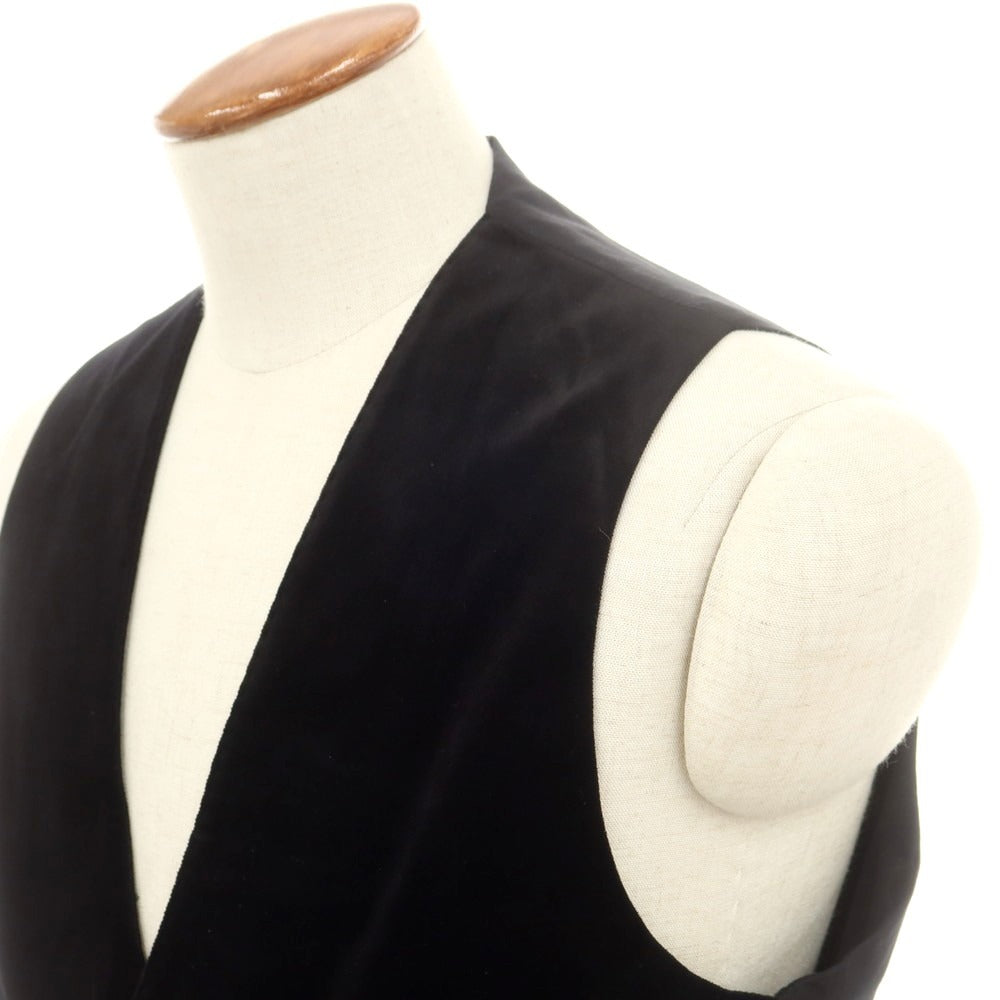 【中古】タリアトーレ TAGLIATORE ベロアコットン カジュアル系ジレ ベスト ブラック【 48 】【 状態ランクB 】【 メンズ 】