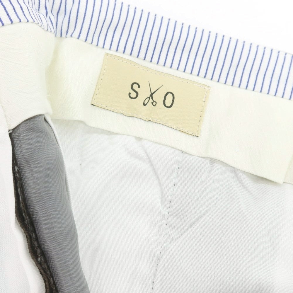 【中古】エスオー SO ウール ドレススラックスパンツ ダークブラウン【 48 】【 状態ランクC 】【 メンズ 】