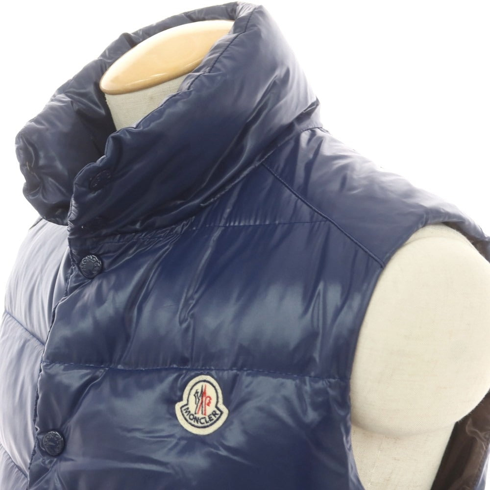 【中古】モンクレール MONCLER ナイロン スタンドカラー ダウンベスト ネイビー【 状態ランクB 】【 メンズ 】