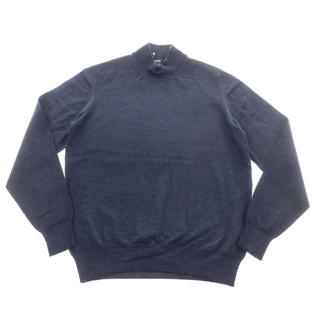 【中古】ドルモア DRUMOHR ウール ハイネック プルオーバーニット スモークネイビー【 48 】【 状態ランクB 】【 メンズ 】