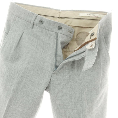 【中古】ベルウィッチ BERWICH ウール ドレススラックスパンツ ライトグレー【 42 】【 状態ランクC 】【 メンズ 】