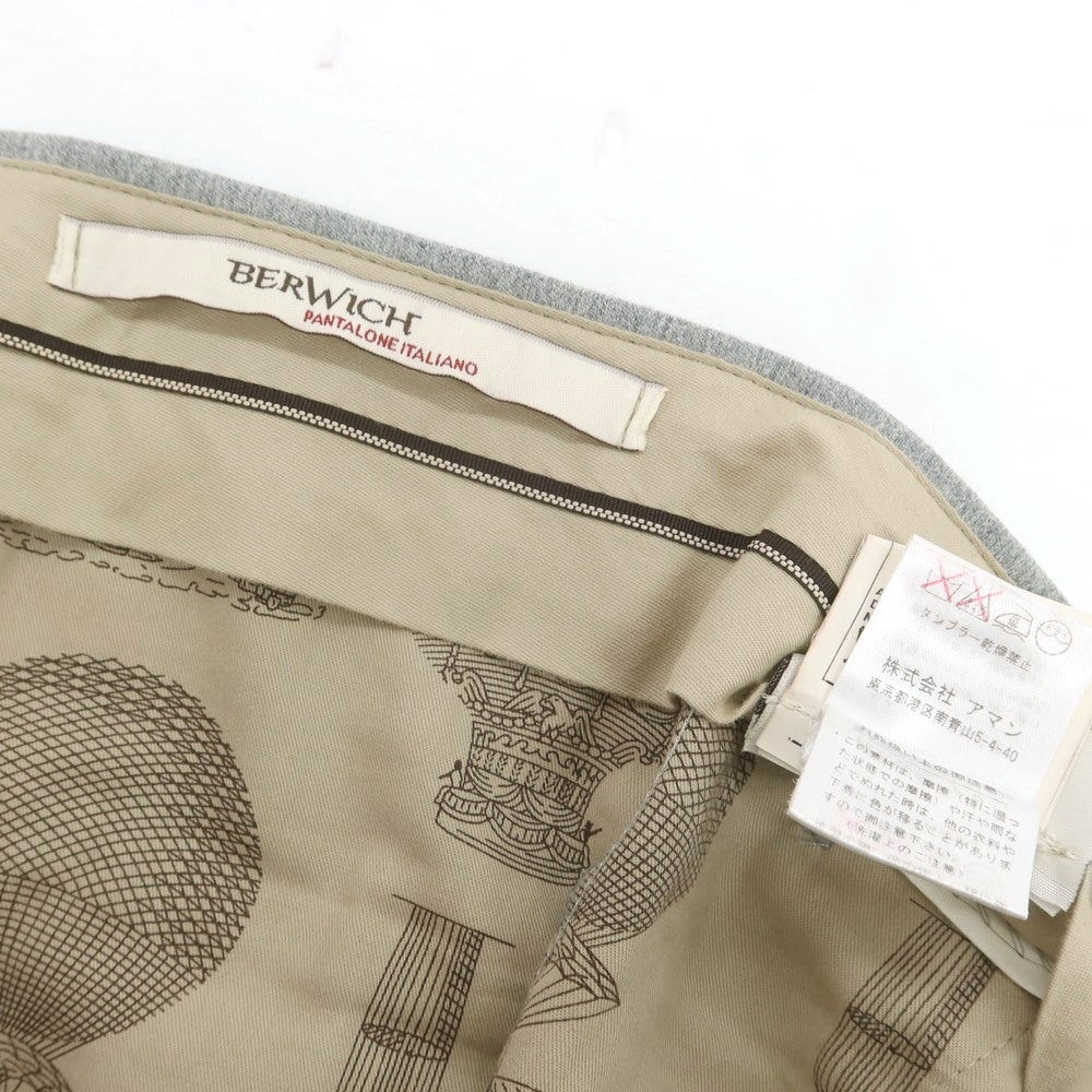 【中古】ベルウィッチ BERWICH ウール ドレススラックスパンツ ライトグレー【 42 】【 状態ランクC 】【 メンズ 】