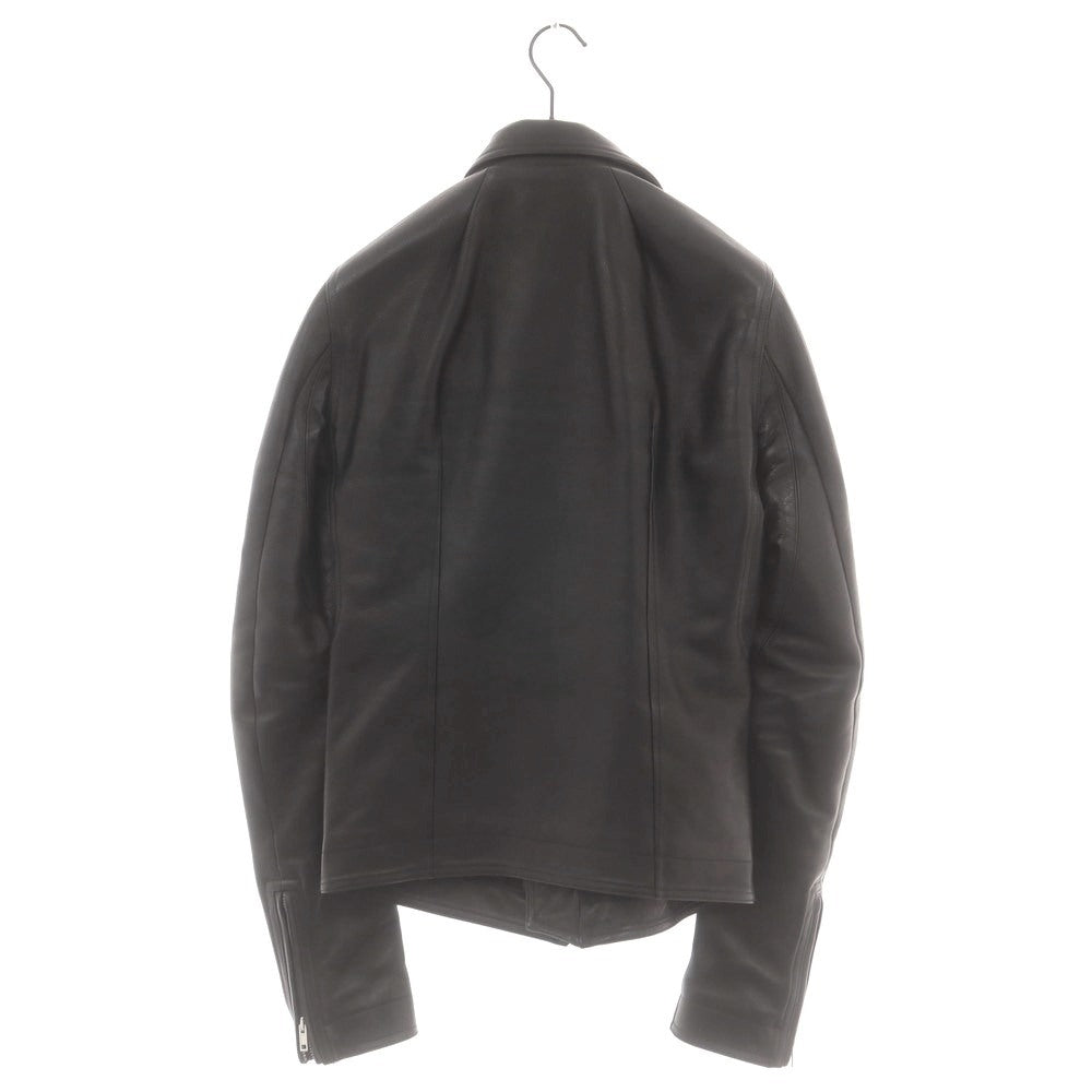 【中古】リックオウエンス Rick Owens レザー ジップアップ ライダースジャケット ブラック【 46 】【 状態ランクB 】【 メンズ 】