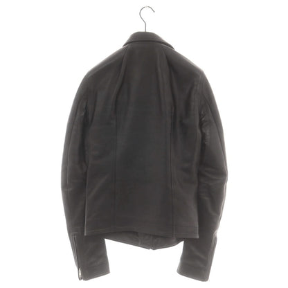 【中古】リックオウエンス Rick Owens レザー ジップアップ ライダースジャケット ブラック【 46 】【 状態ランクB 】【 メンズ 】