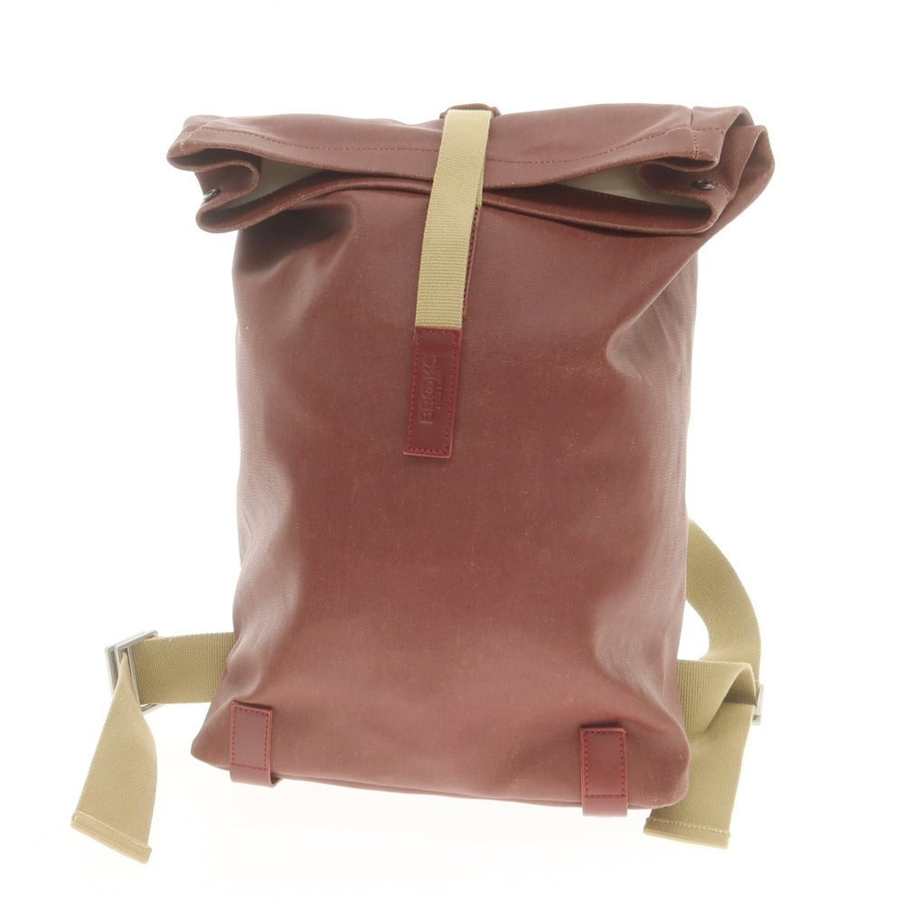 [Used] Brooks Coated Canvas Backpack Burgundy [Condition Rank B] [Men&