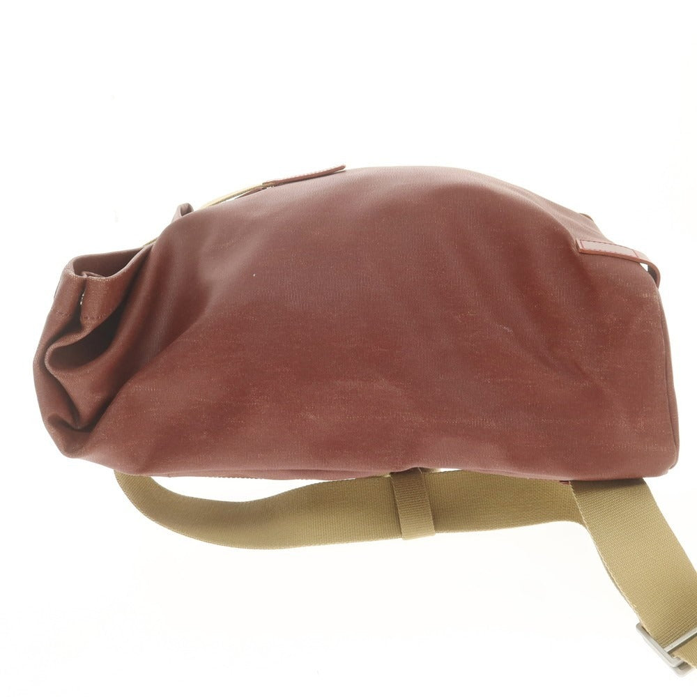 [Used] Brooks Coated Canvas Backpack Burgundy [Condition Rank B] [Men&