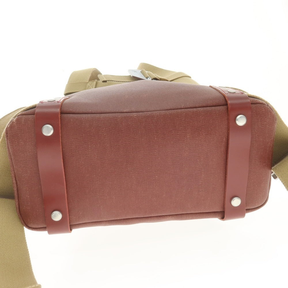 [Used] Brooks Coated Canvas Backpack Burgundy [Condition Rank B] [Men&