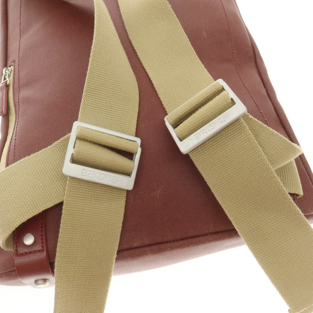 [Used] Brooks Coated Canvas Backpack Burgundy [Condition Rank B] [Men&