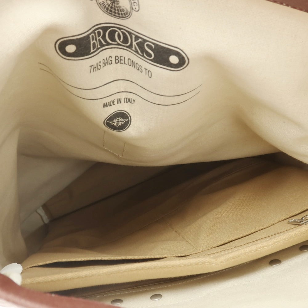 [Used] Brooks Coated Canvas Backpack Burgundy [Condition Rank B] [Men&