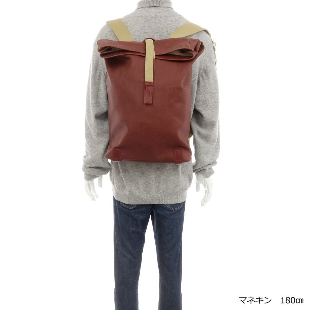 [Used] Brooks Coated Canvas Backpack Burgundy [Condition Rank B] [Men&
