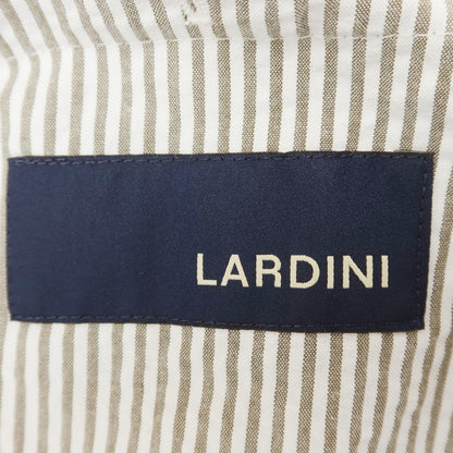 【中古】ラルディーニ LARDINI シアサッカーコットン ストライプ 3つボタンスーツ カーキxホワイト【 50 】【 状態ランクB 】【 メンズ 】