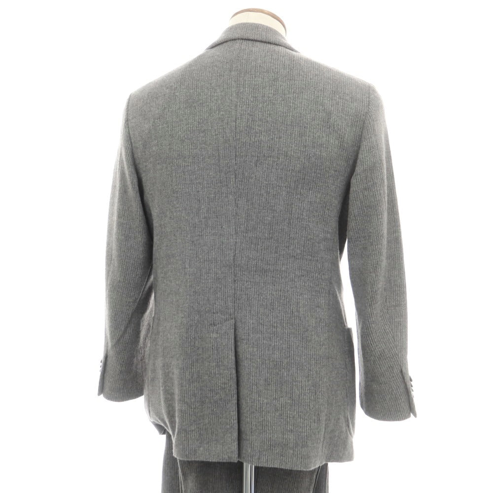 【中古】ベルベスト Belvest ストレッチウール ダブルスーツ グレー【 48 】【 状態ランクA 】【 メンズ 】