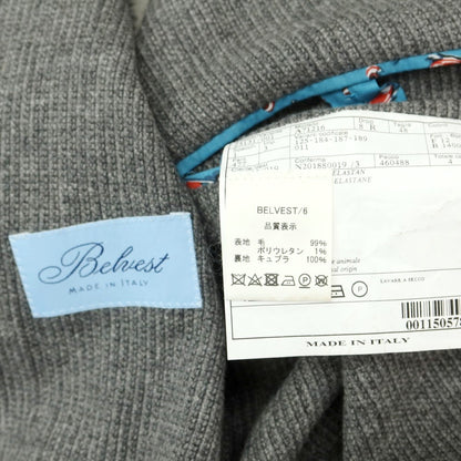 【中古】ベルベスト Belvest ストレッチウール ダブルスーツ グレー【 48 】【 状態ランクA 】【 メンズ 】