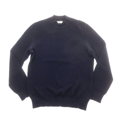 【中古】グランサッソ GRAN SASSO ウール モックネック プルオーバーニット ネイビー【 48 】【 状態ランクC 】【 メンズ 】