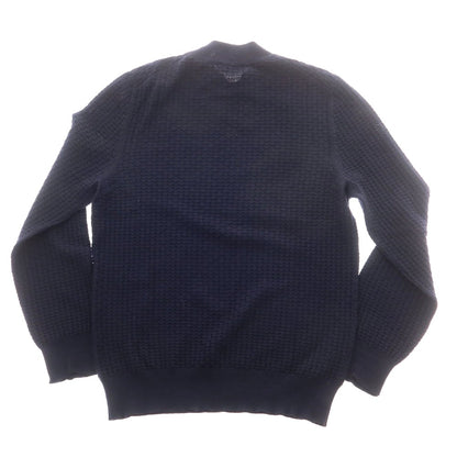【中古】グランサッソ GRAN SASSO ウール モックネック プルオーバーニット ネイビー【 48 】【 状態ランクC 】【 メンズ 】