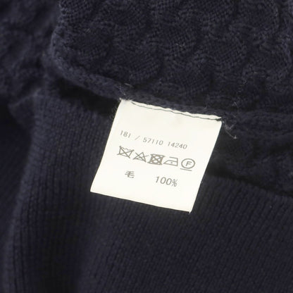 【中古】グランサッソ GRAN SASSO ウール モックネック プルオーバーニット ネイビー【 48 】【 状態ランクC 】【 メンズ 】