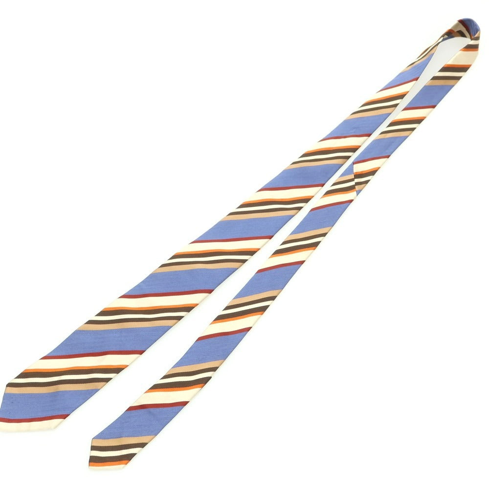 [Used] FIORIO Silk Striped Necktie Blue x Light Brown [Condition Rank B] [Men&