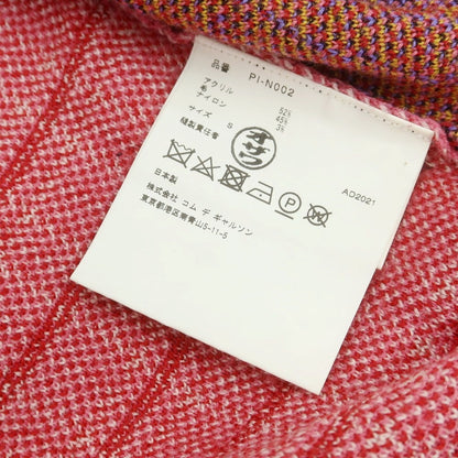 【中古】コムデギャルソンオムプリュス COMME des GARCONS HOMME PLUS 2022年春夏 フラワー×チェック ニットベスト ピンクxブラック【 S 】【 状態ランクA 】【 メンズ 】