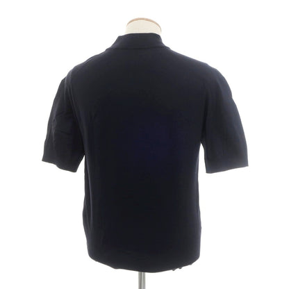 【中古】ジョンスメドレー JOHN SMEDLEY SOVEREIGN別注 ハイゲージ コットン ハイネック 半袖 プルオーバーニット ネイビー【 S 】【 状態ランクB 】【 メンズ 】
