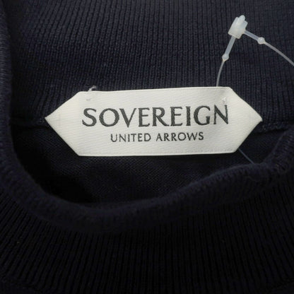 【中古】ジョンスメドレー JOHN SMEDLEY SOVEREIGN別注 ハイゲージ コットン ハイネック 半袖 プルオーバーニット ネイビー【 S 】【 状態ランクB 】【 メンズ 】