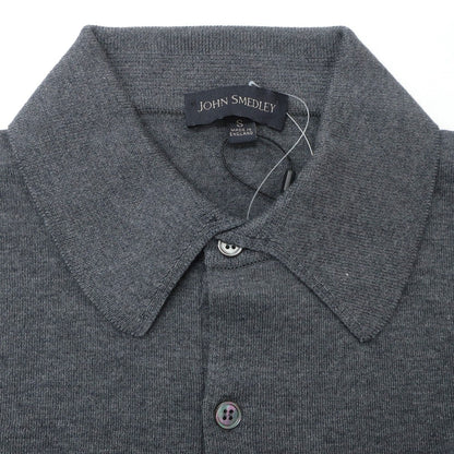 【中古】【未使用】ジョンスメドレー JOHN SMEDLEY ハイゲージ コットン 半袖 ポロニット ダークグレー【 S 】【 状態ランクS 】【 メンズ 】