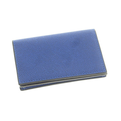【中古】ヴァレクストラ バレクストラ Valextra VLレザー 名刺入れ ダークブルー【 状態ランクA 】【 メンズ 】