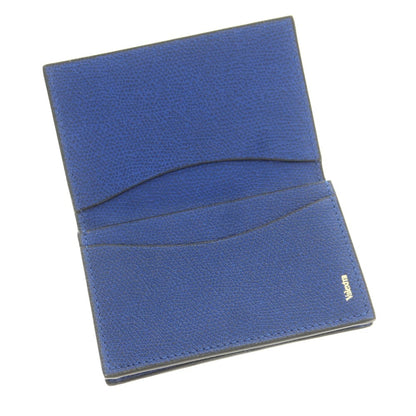 【中古】ヴァレクストラ バレクストラ Valextra VLレザー 名刺入れ ダークブルー【 状態ランクA 】【 メンズ 】