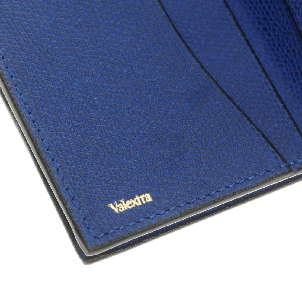 【中古】ヴァレクストラ バレクストラ Valextra VLレザー 名刺入れ ダークブルー【 状態ランクA 】【 メンズ 】