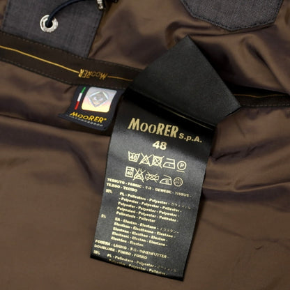 【中古】ムーレー MOORER ポリエステル 中綿入り ダブルブレストコート ネイビー【 48 】【 状態ランクB 】【 メンズ 】