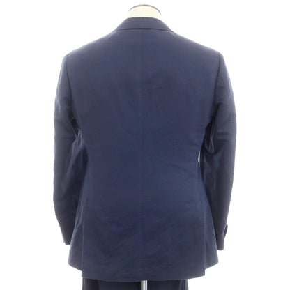 【中古】ビームスエフ BEAMS F コットンリネン 3つボタンスーツ ライトネイビー【 50 】【 状態ランクB 】【 メンズ 】